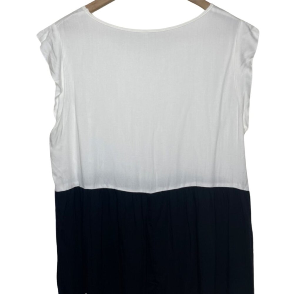 UNBRANDED | Women's Neutral Animal Print Color Block Casual Sundress | Size L - Picture 7 of 12